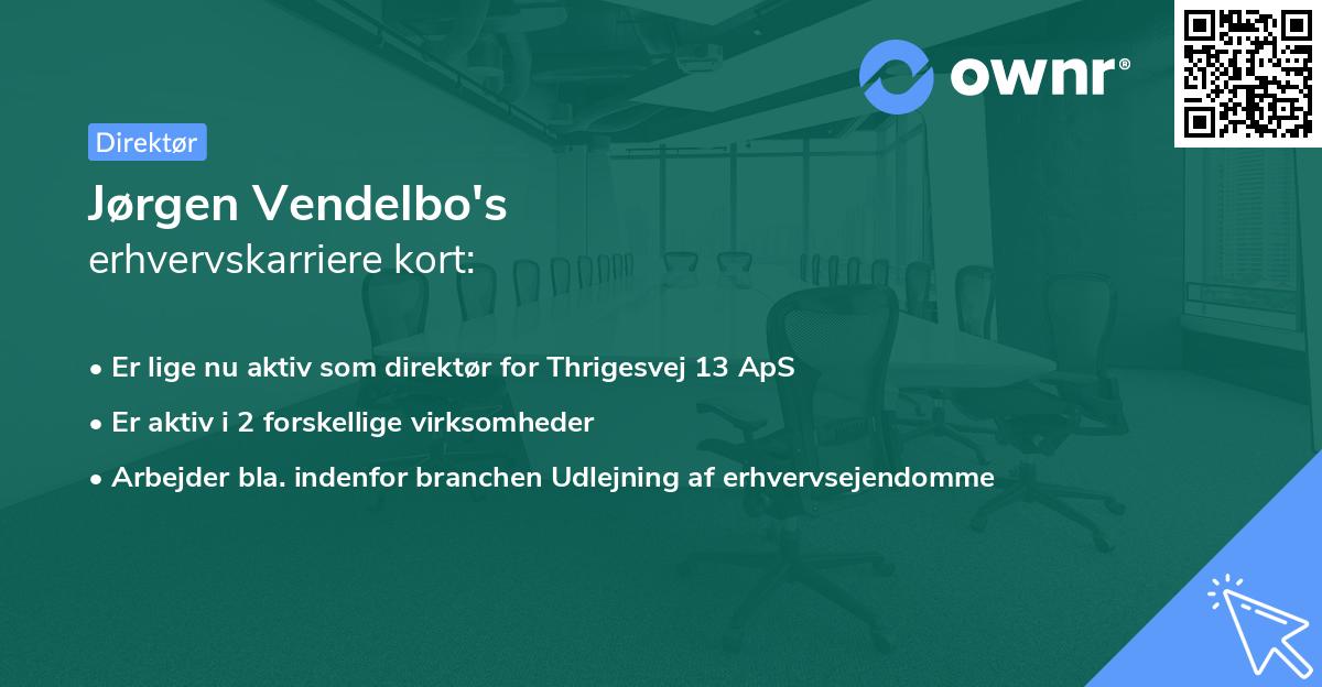 Jørgen Vendelbo's erhvervskarriere kort