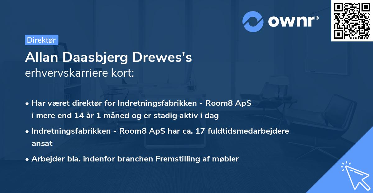 Allan Daasbjerg Drewes's erhvervskarriere kort