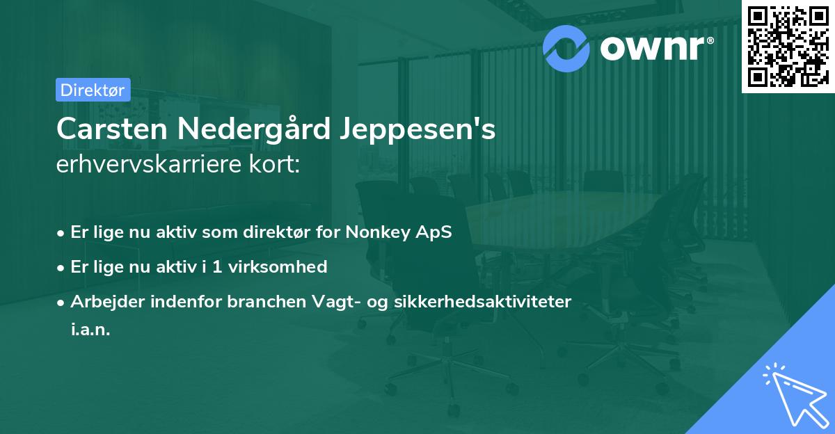 Carsten Nedergård Jeppesen's erhvervskarriere kort