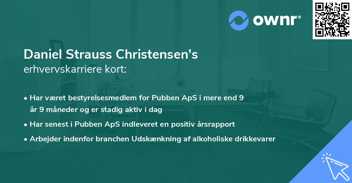 Daniel Strauss Christensen's erhvervskarriere kort