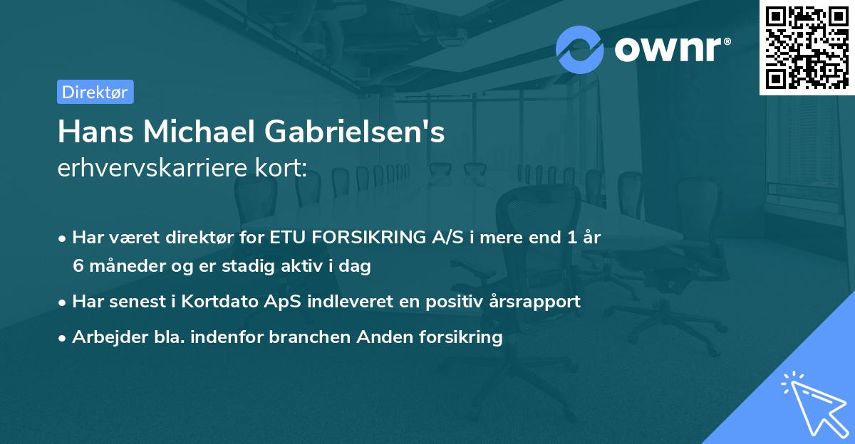Hans Michael Gabrielsen's erhvervskarriere kort