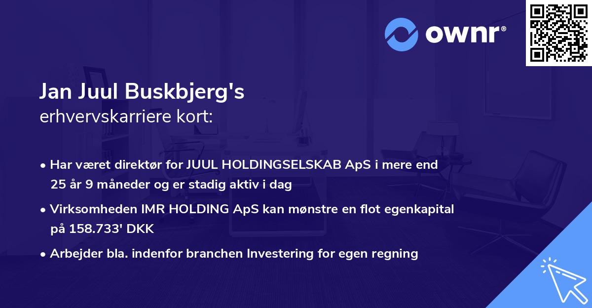 Jan Juul Buskbjerg's erhvervskarriere kort