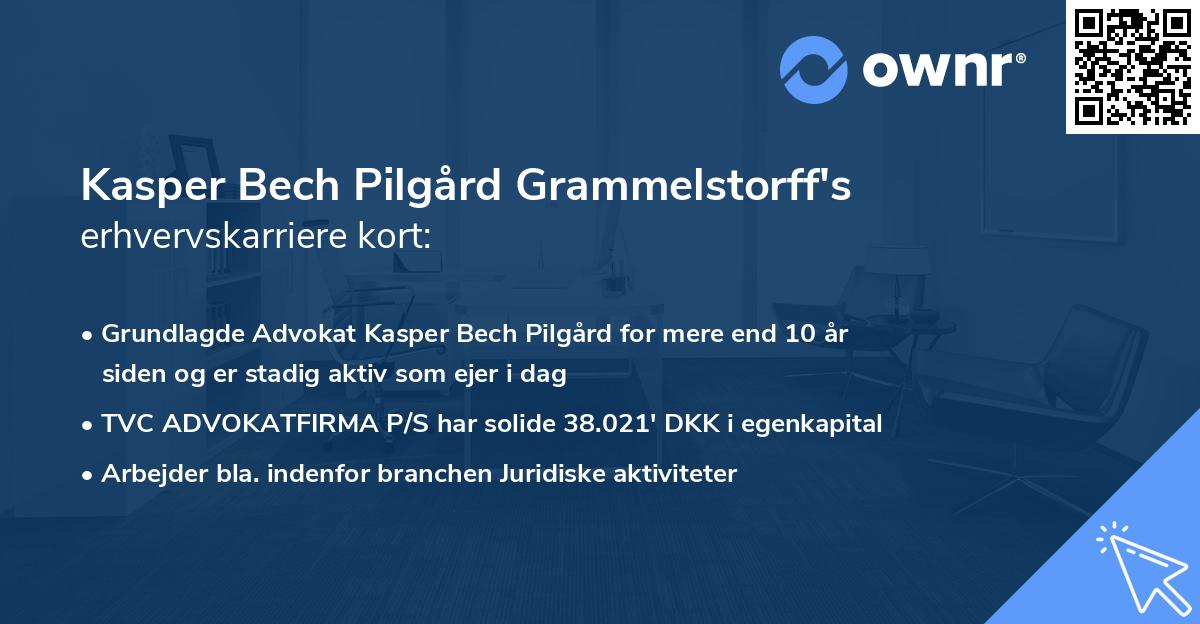 Kasper Bech Pilgård Grammelstorff's erhvervskarriere kort