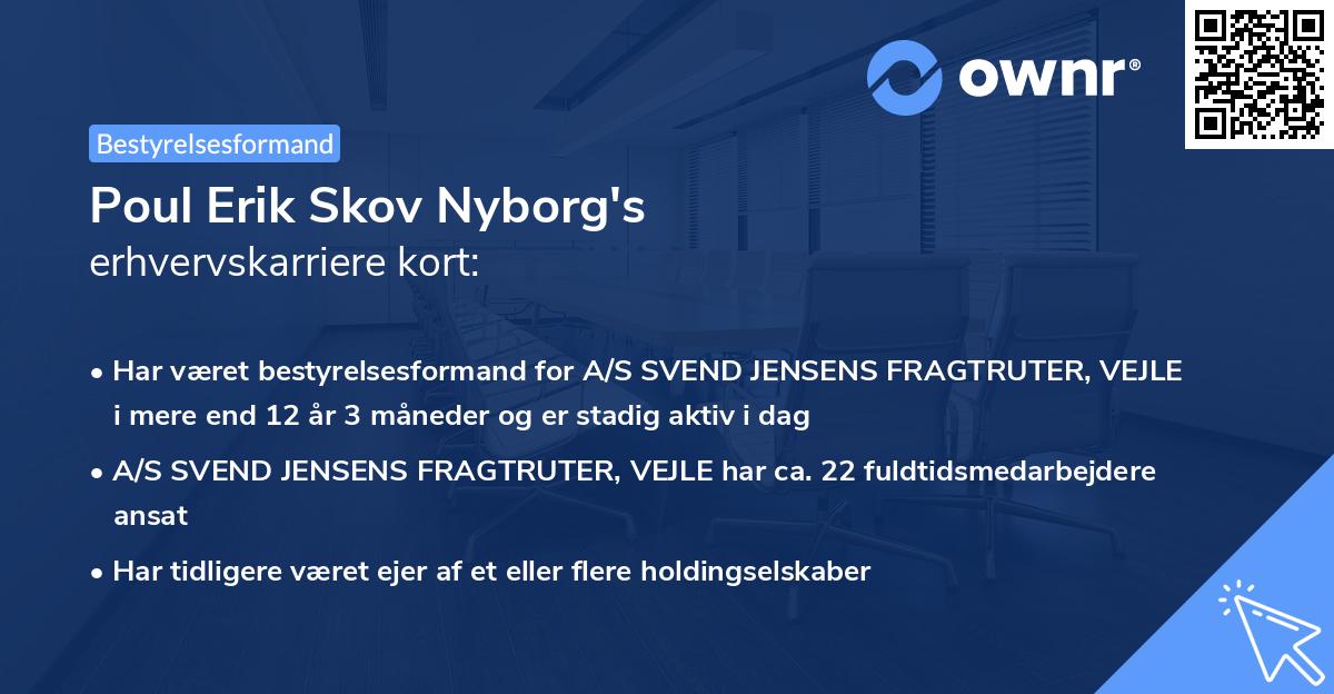 Poul Erik Skov Nyborg's erhvervskarriere kort