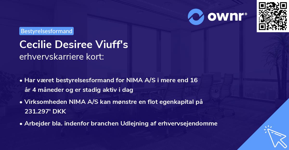 Cecilie Desiree Viuff's erhvervskarriere kort