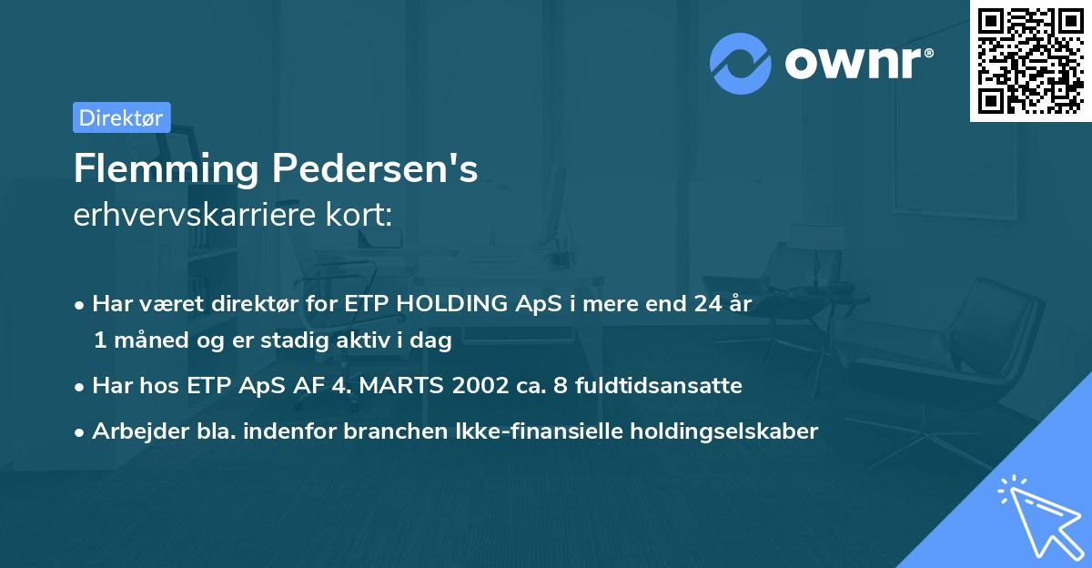 Flemming Pedersen's erhvervskarriere kort