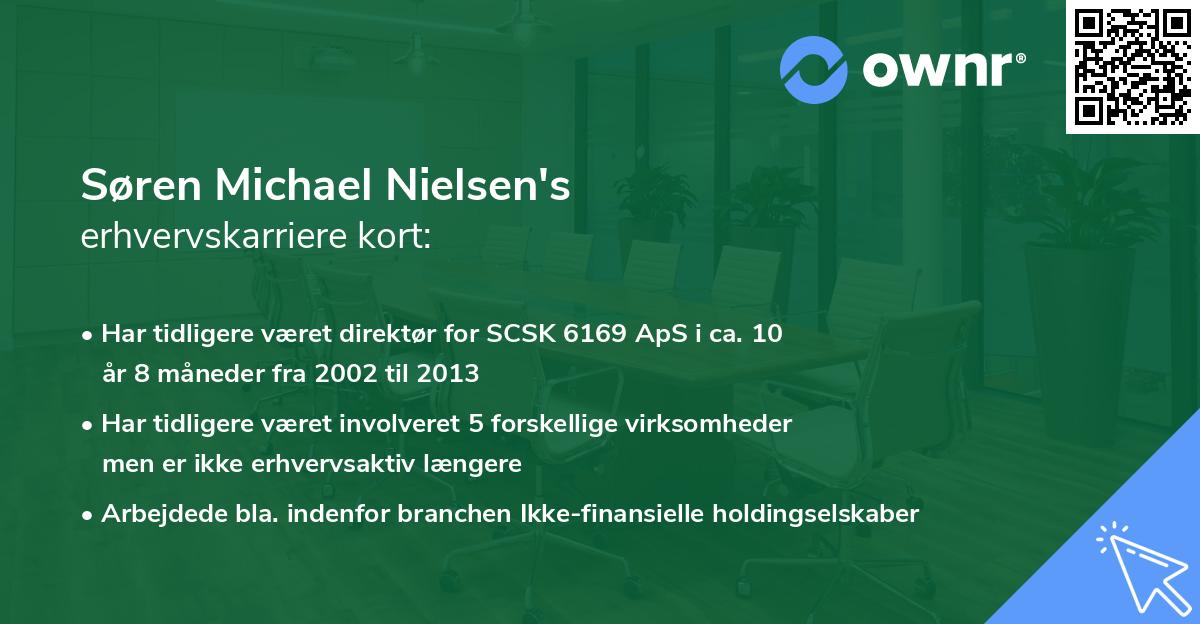 Søren Michael Nielsen's erhvervskarriere kort