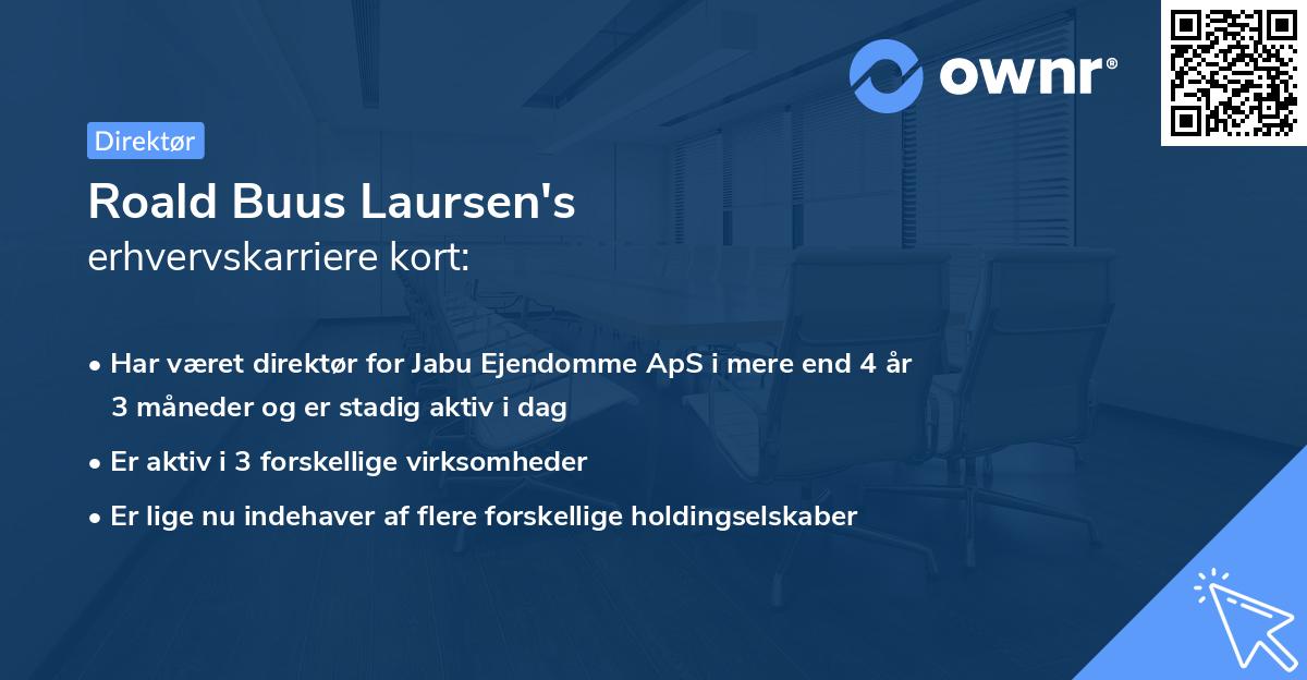 Roald Buus Laursen's erhvervskarriere kort