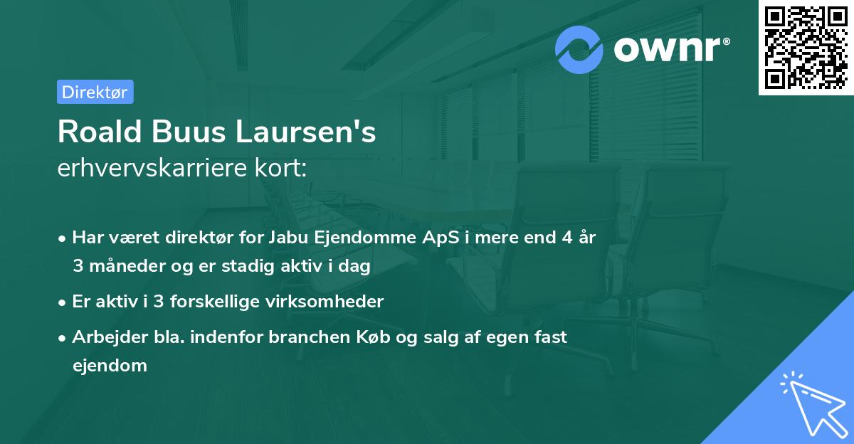 Roald Buus Laursen's erhvervskarriere kort