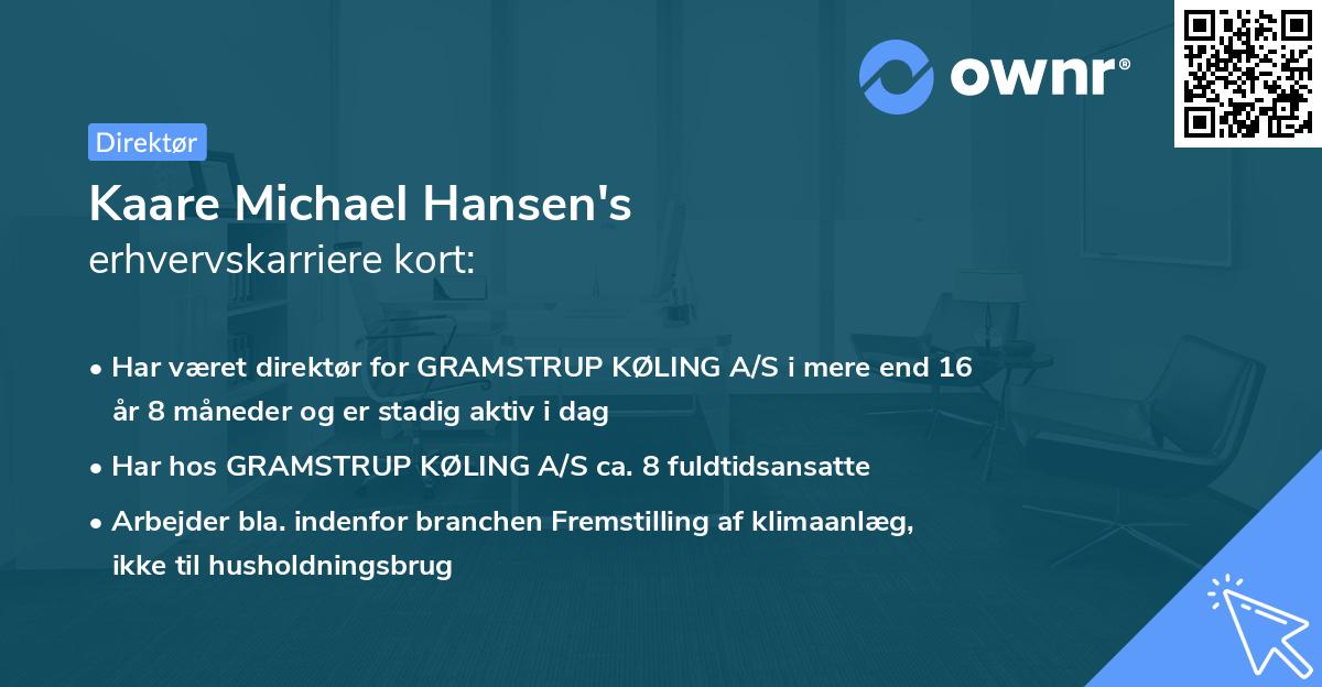 Kaare Michael Hansen's erhvervskarriere kort