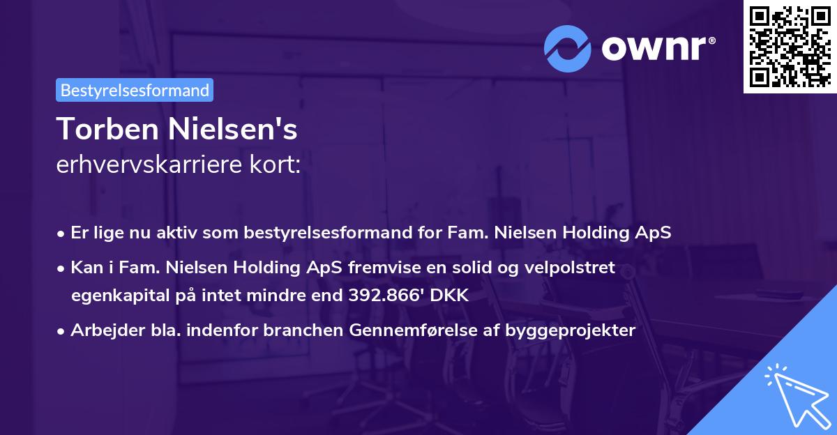 Torben Nielsen's erhvervskarriere kort