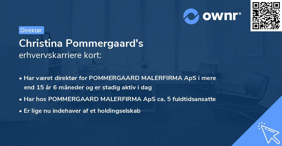 Christina Pommergaard's erhvervskarriere kort