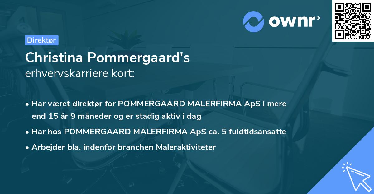 Christina Pommergaard's erhvervskarriere kort