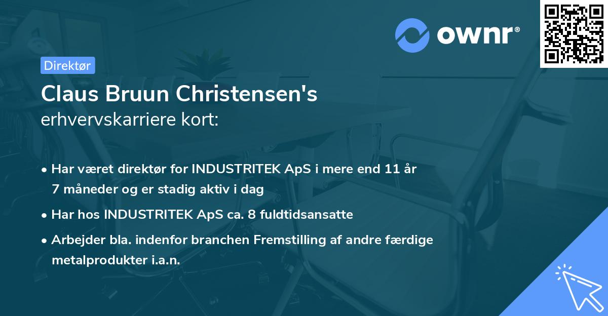 Claus Bruun Christensen's erhvervskarriere kort