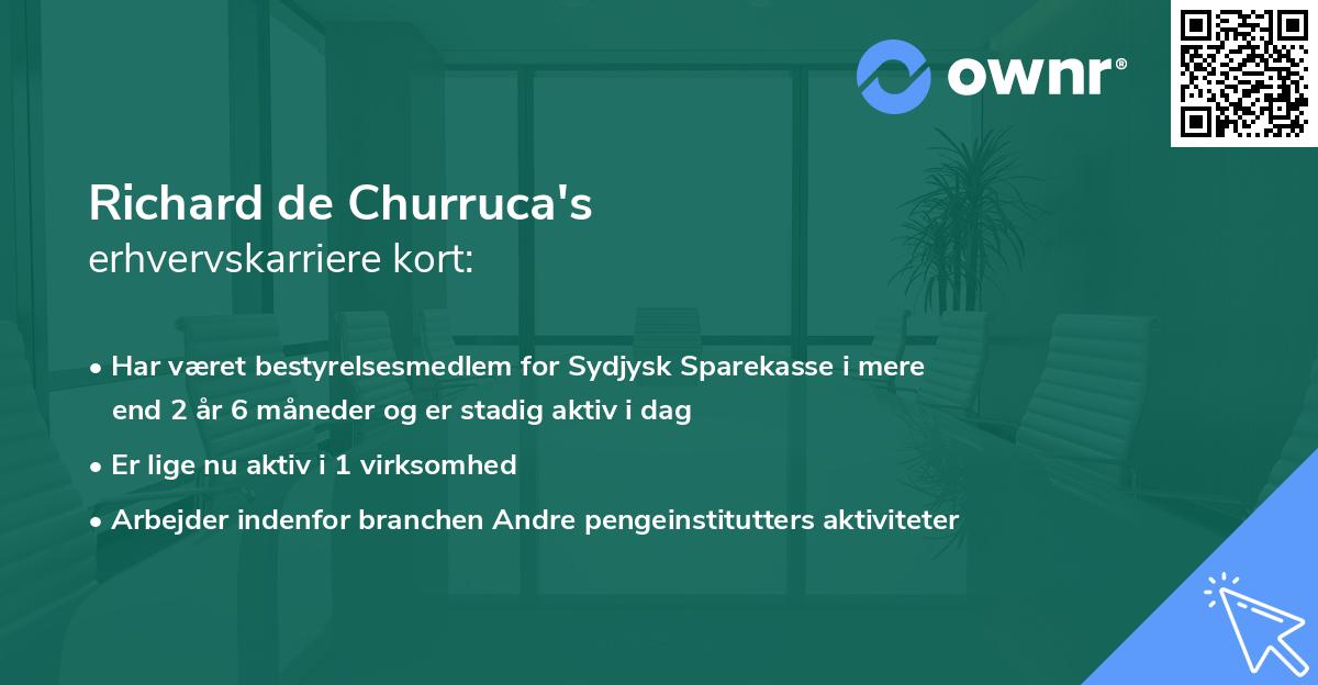 Richard de Churruca's erhvervskarriere kort
