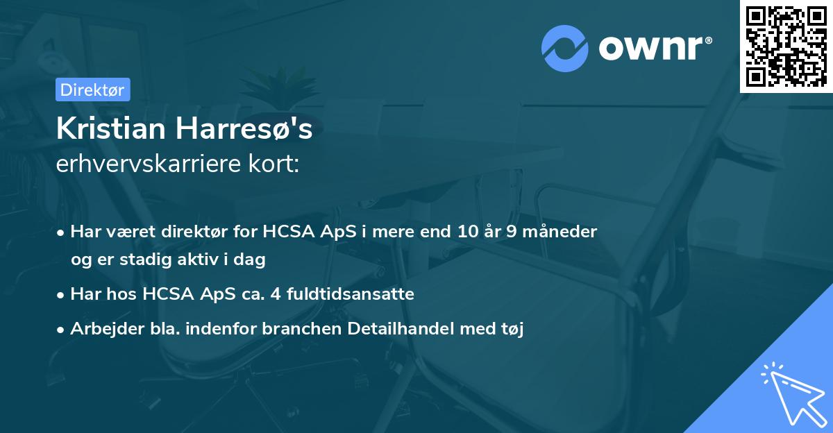 Kristian Harresø's erhvervskarriere kort
