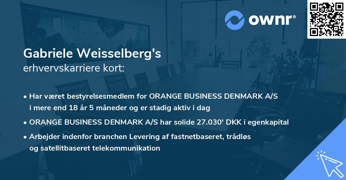 Gabriele Weisselberg's erhvervskarriere kort