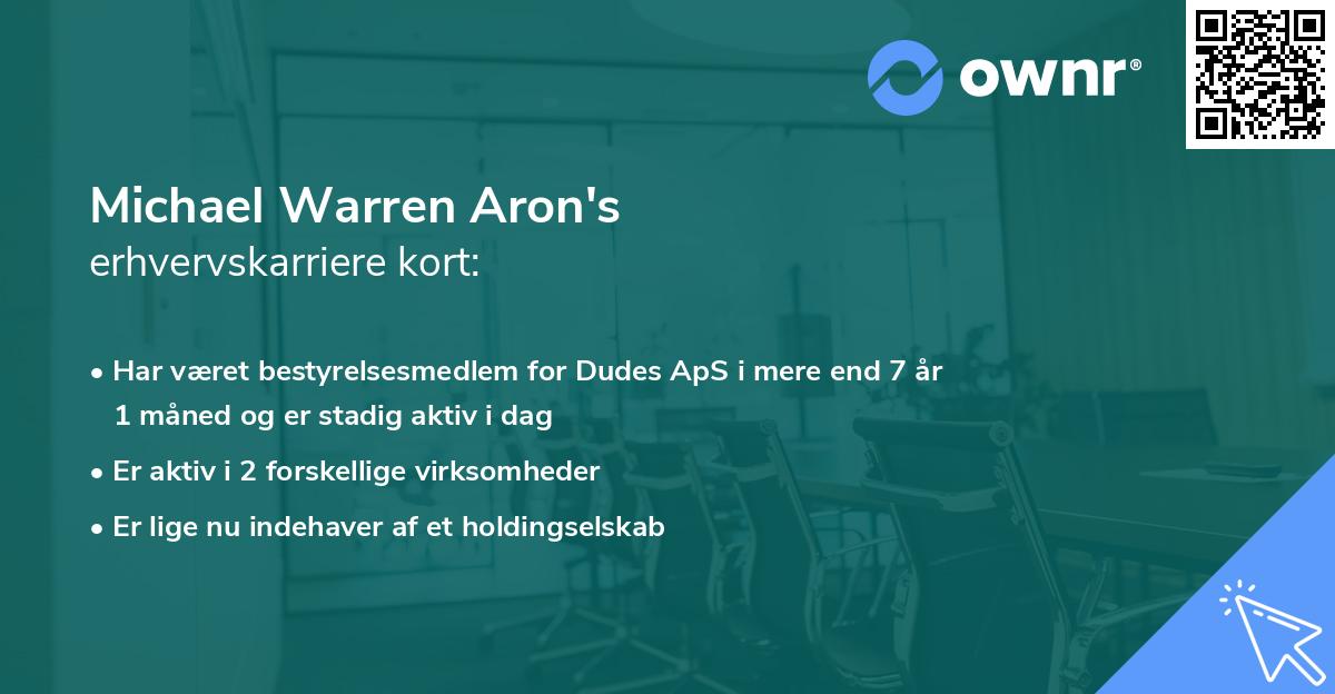 Michael Warren Aron's erhvervskarriere kort