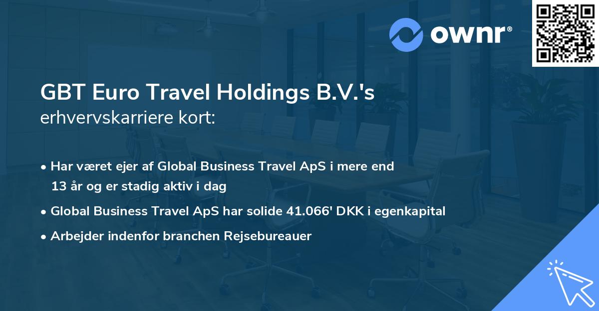 GBT Euro Travel Holdings B.V.'s erhvervskarriere kort