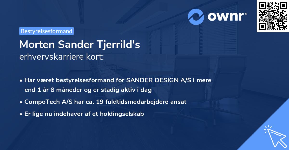 Morten Sander Tjerrild's erhvervskarriere kort