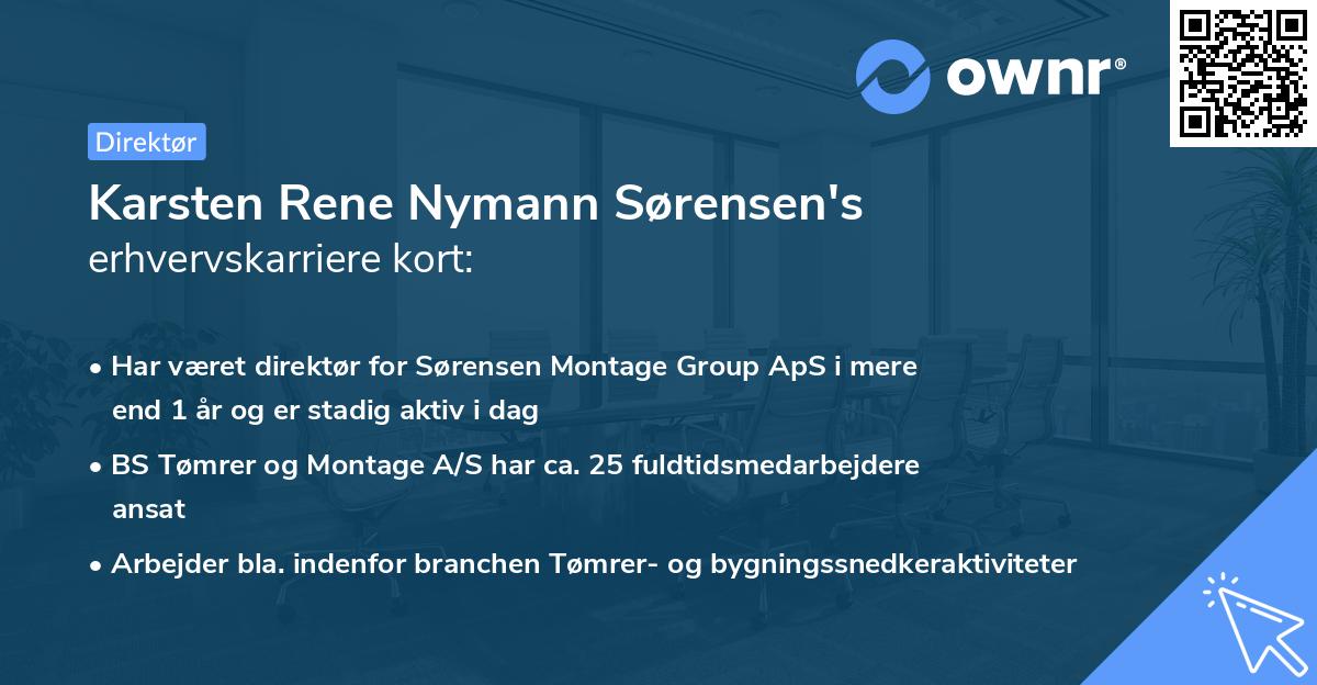 Karsten Rene Nymann Sørensen's erhvervskarriere kort