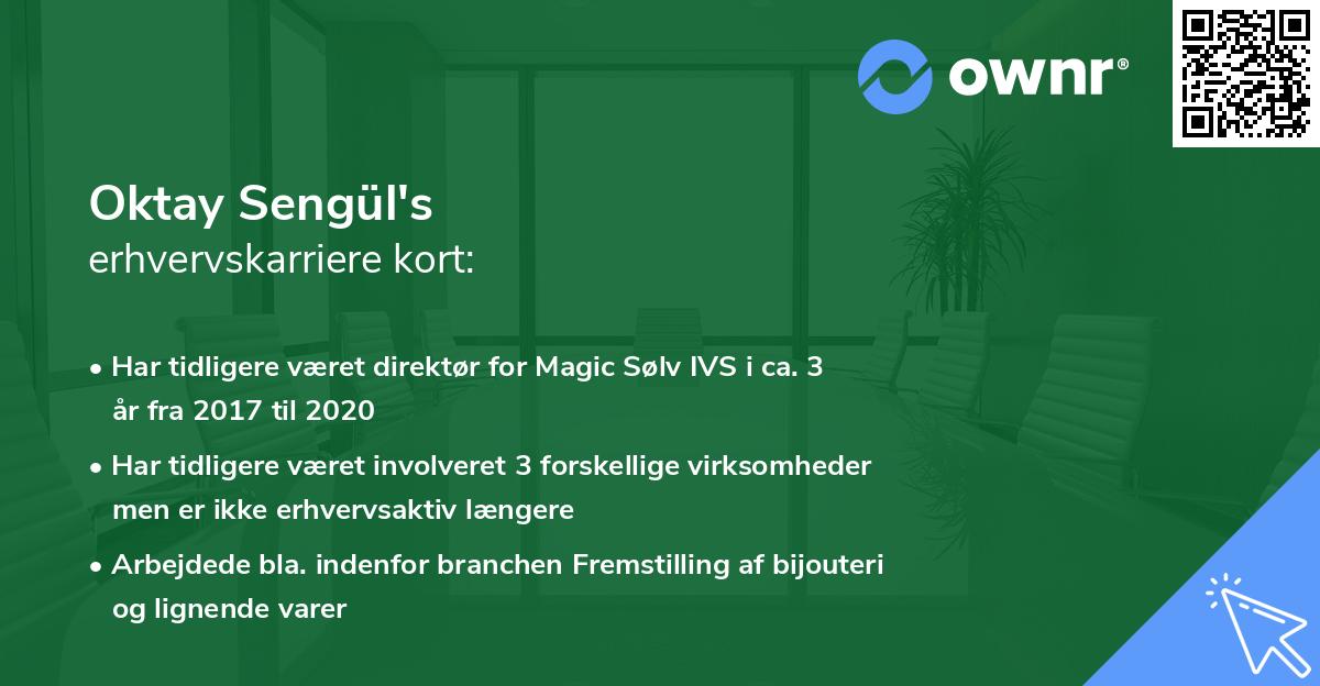 Oktay Sengül's erhvervskarriere kort
