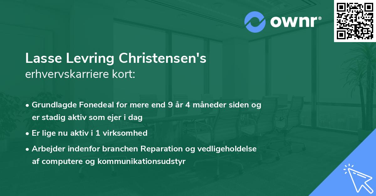 Lasse Levring Christensen's erhvervskarriere kort
