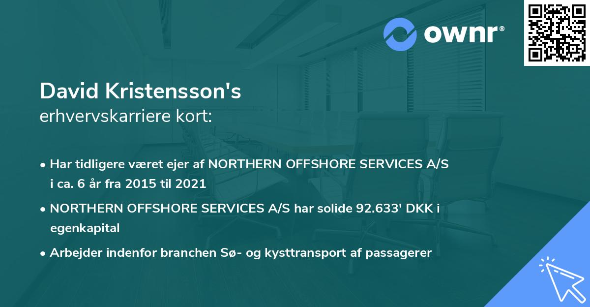 David Kristensson's erhvervskarriere kort