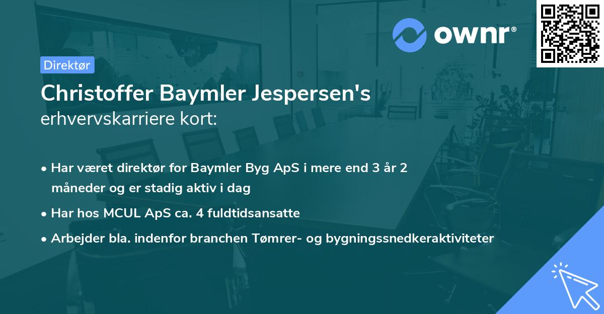 Christoffer Baymler Jespersen's erhvervskarriere kort