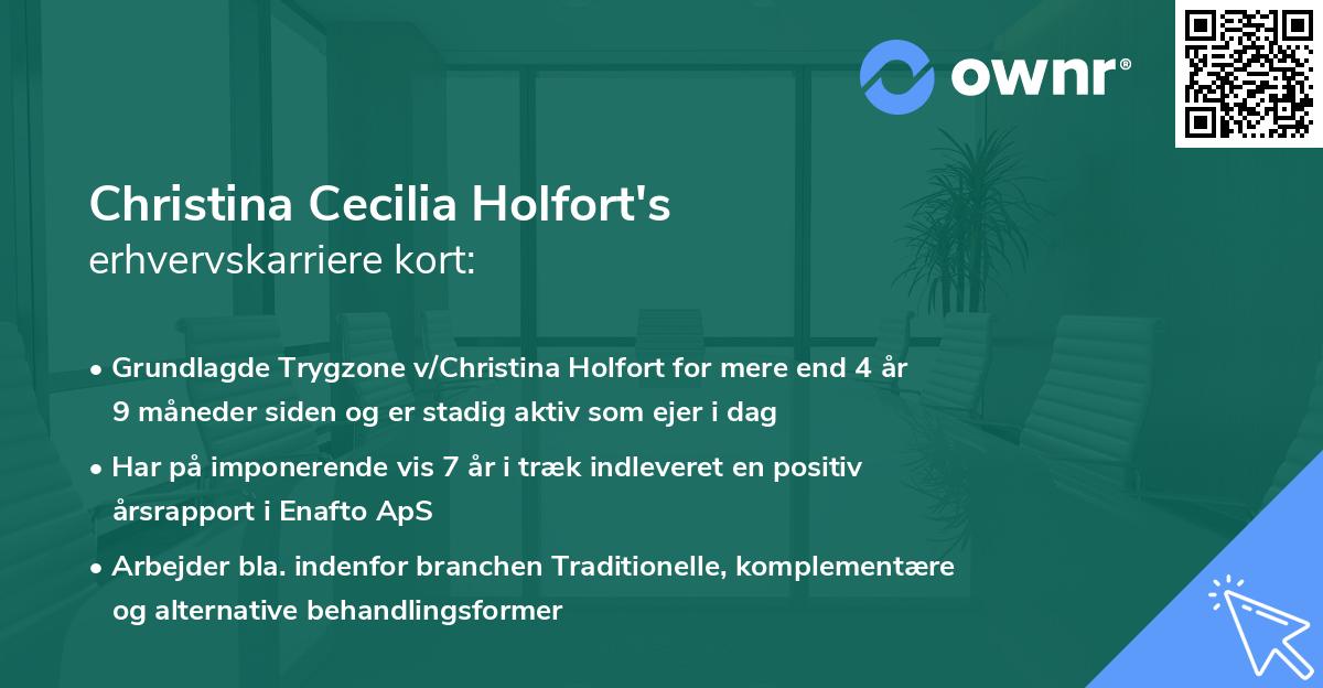 Christina Cecilia Holfort's erhvervskarriere kort