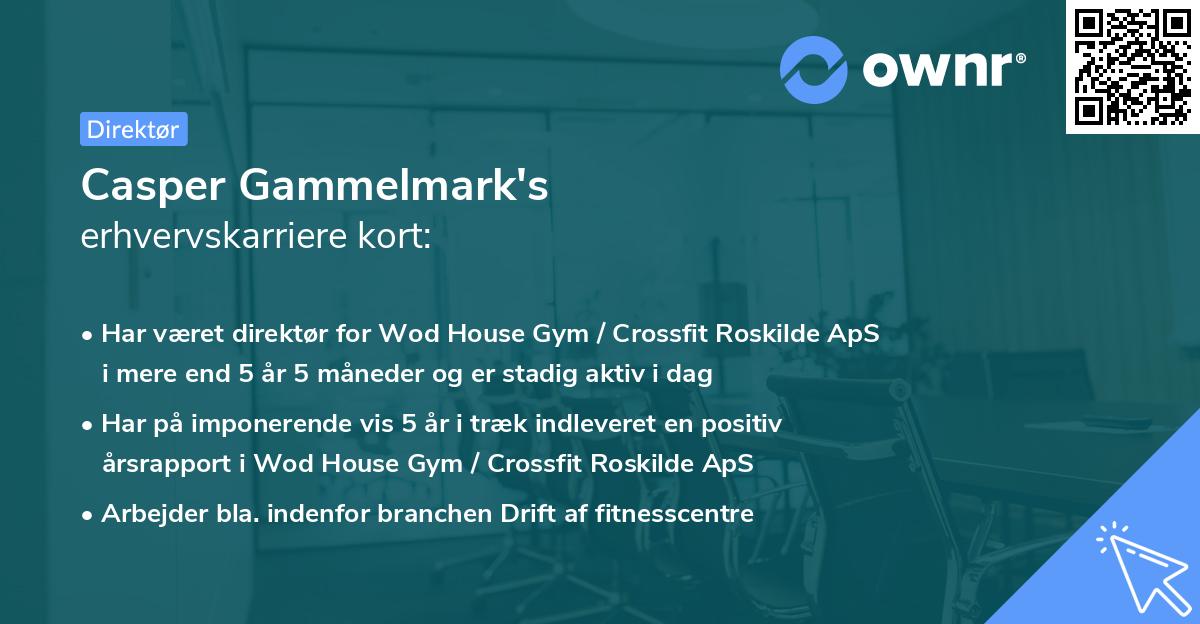 Casper Gammelmark's erhvervskarriere kort