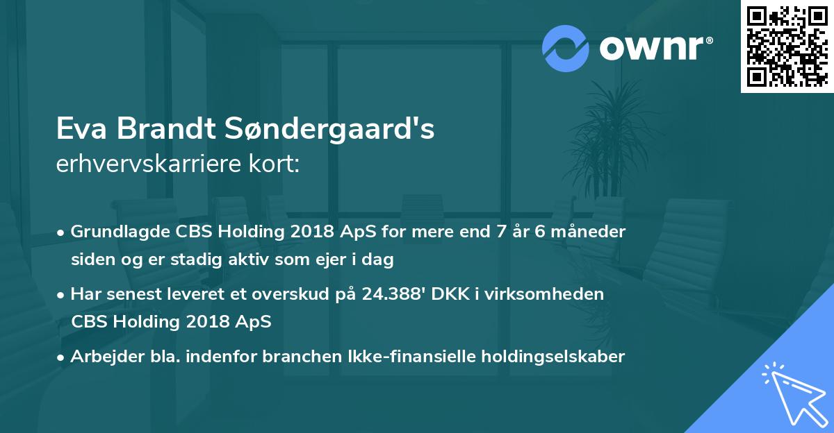Eva Brandt Søndergaard's erhvervskarriere kort