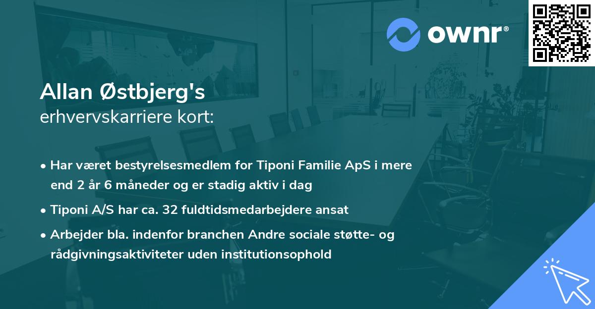 Allan Østbjerg's erhvervskarriere kort