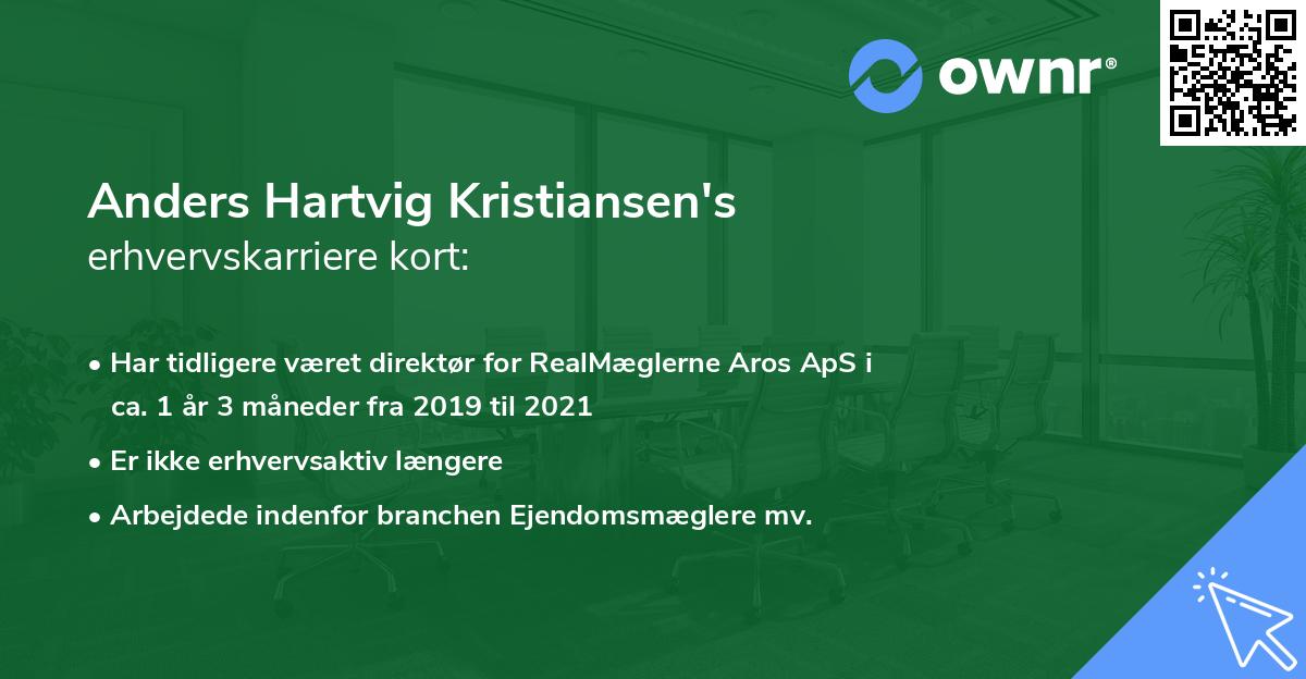 Anders Hartvig Kristiansen's erhvervskarriere kort