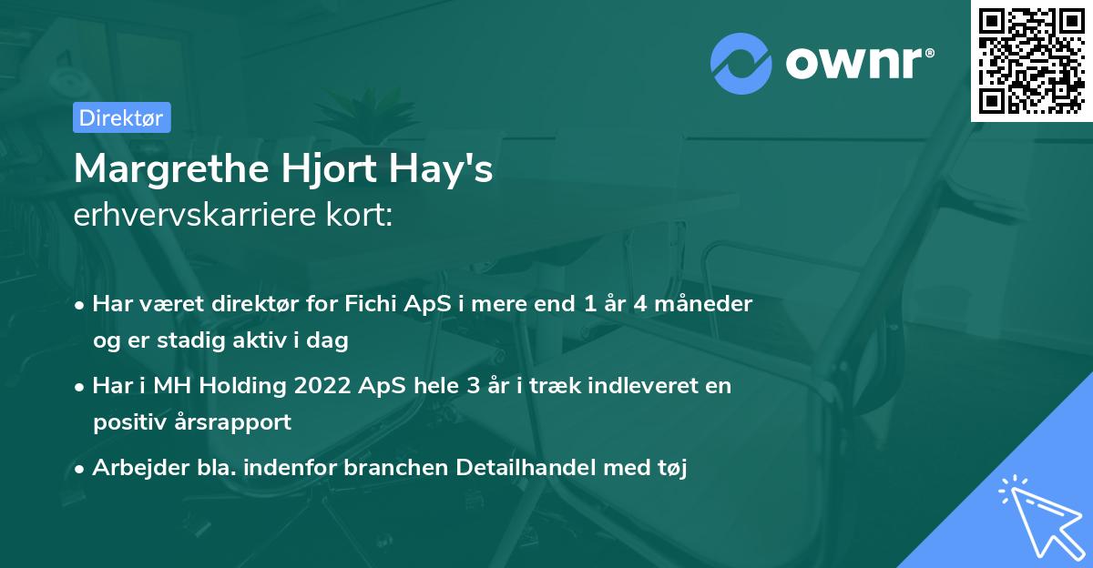 Margrethe Hjort Hay's erhvervskarriere kort