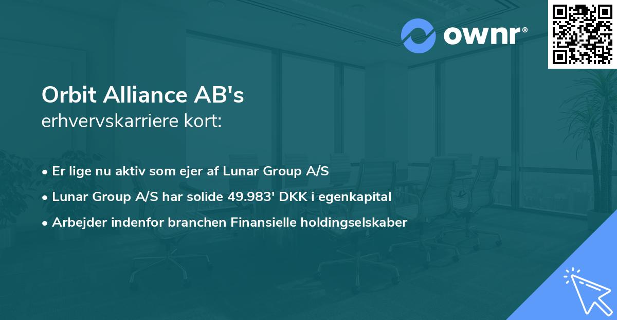 Orbit Alliance AB's erhvervskarriere kort