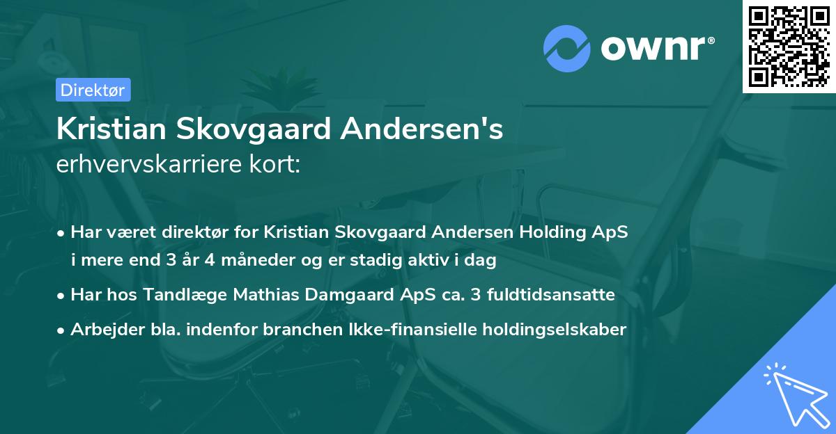 Kristian Skovgaard Andersen's erhvervskarriere kort