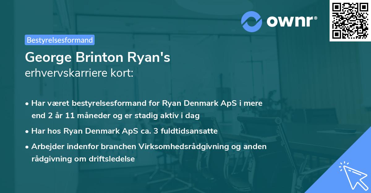 George Brinton Ryan's erhvervskarriere kort