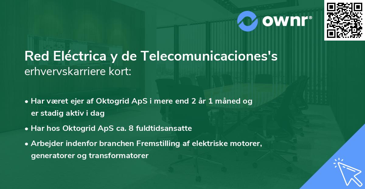 Red Eléctrica y de Telecomunicaciones's erhvervskarriere kort