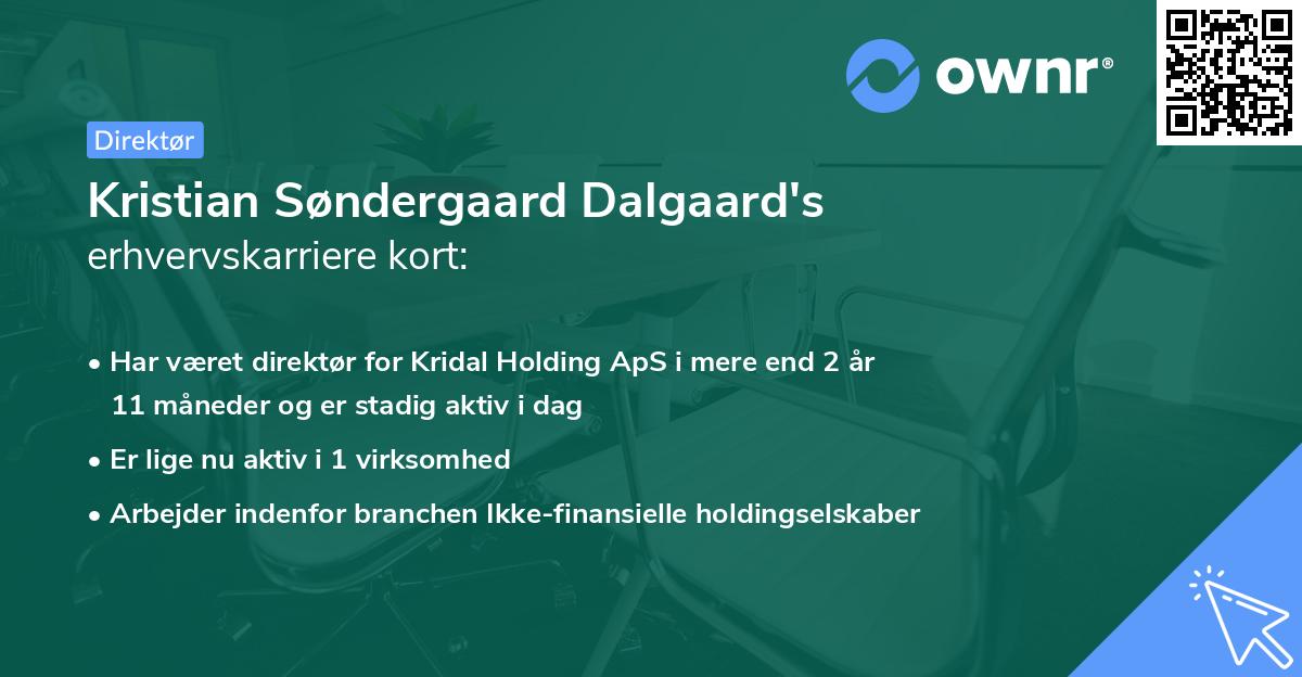 Kristian Søndergaard Dalgaard's erhvervskarriere kort