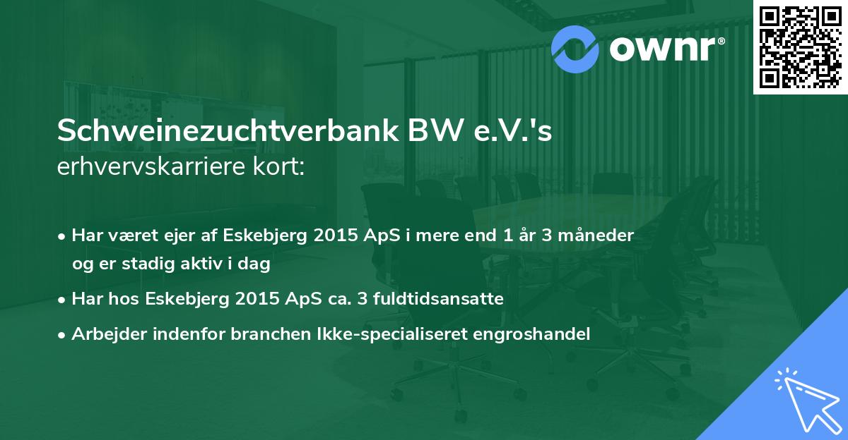 Schweinezuchtverbank BW e.V.'s erhvervskarriere kort