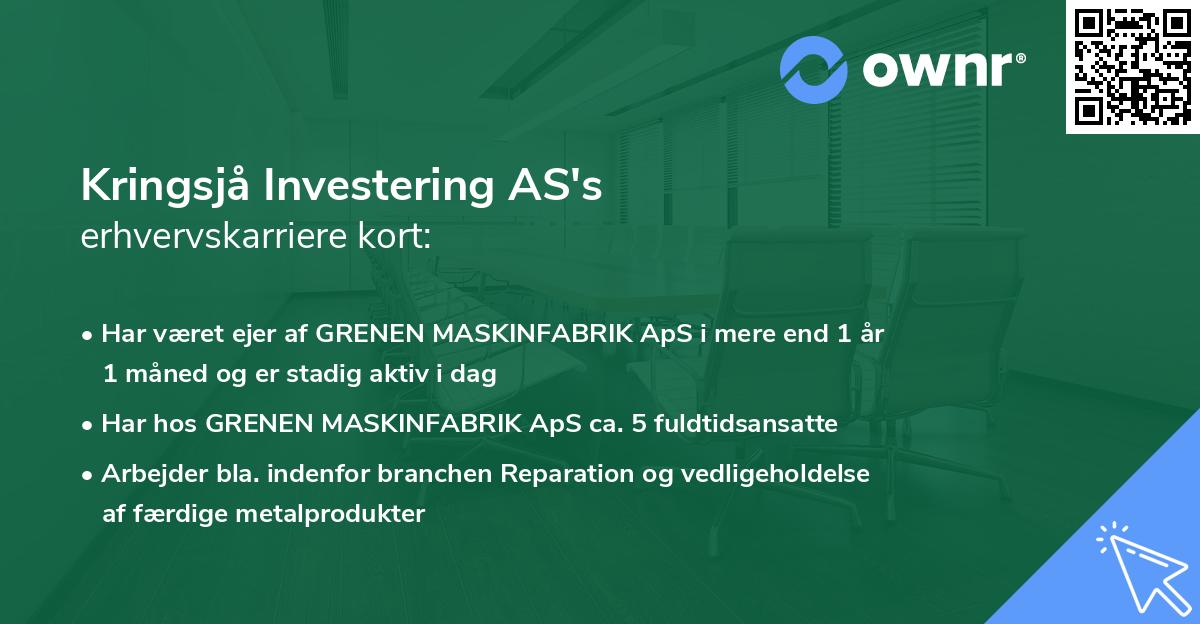 Kringsjå Investering AS's erhvervskarriere kort
