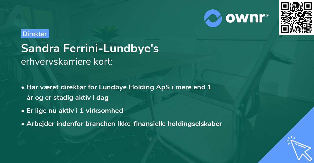Sandra Ferrini-Lundbye's erhvervskarriere kort