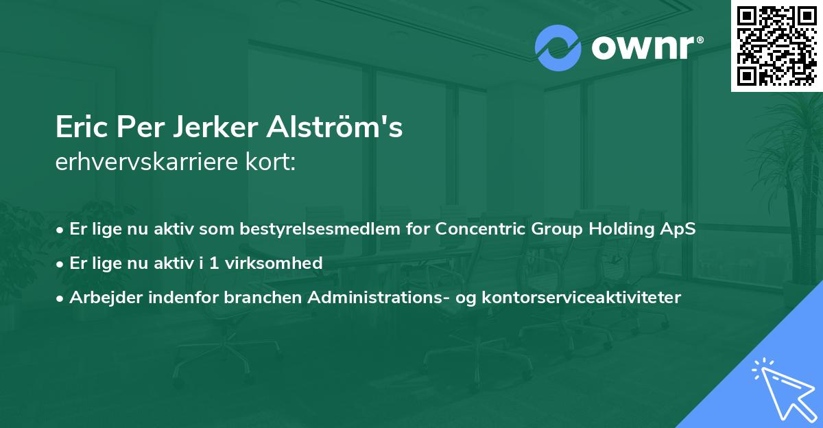 Eric Per Jerker Alström's erhvervskarriere kort