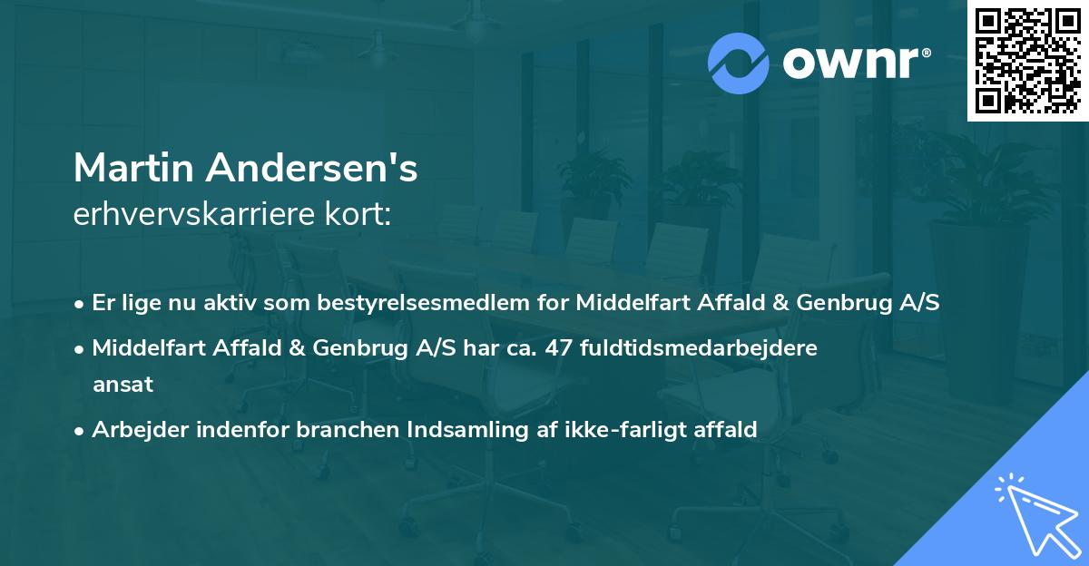 Martin Andersen's erhvervskarriere kort