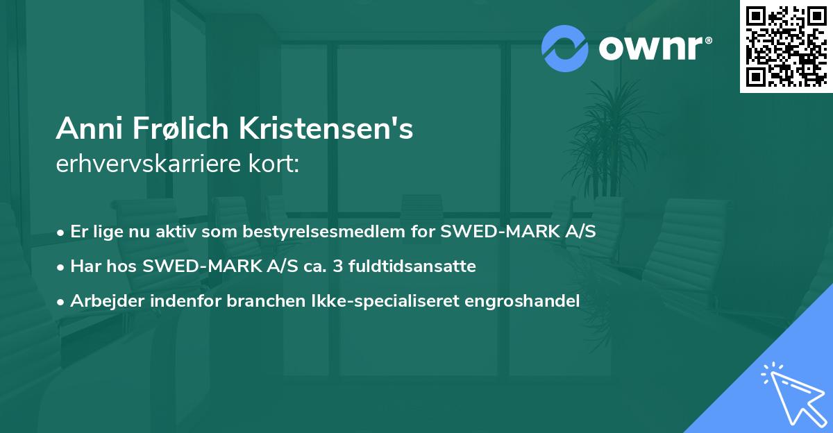 Anni Frølich Kristensen's erhvervskarriere kort