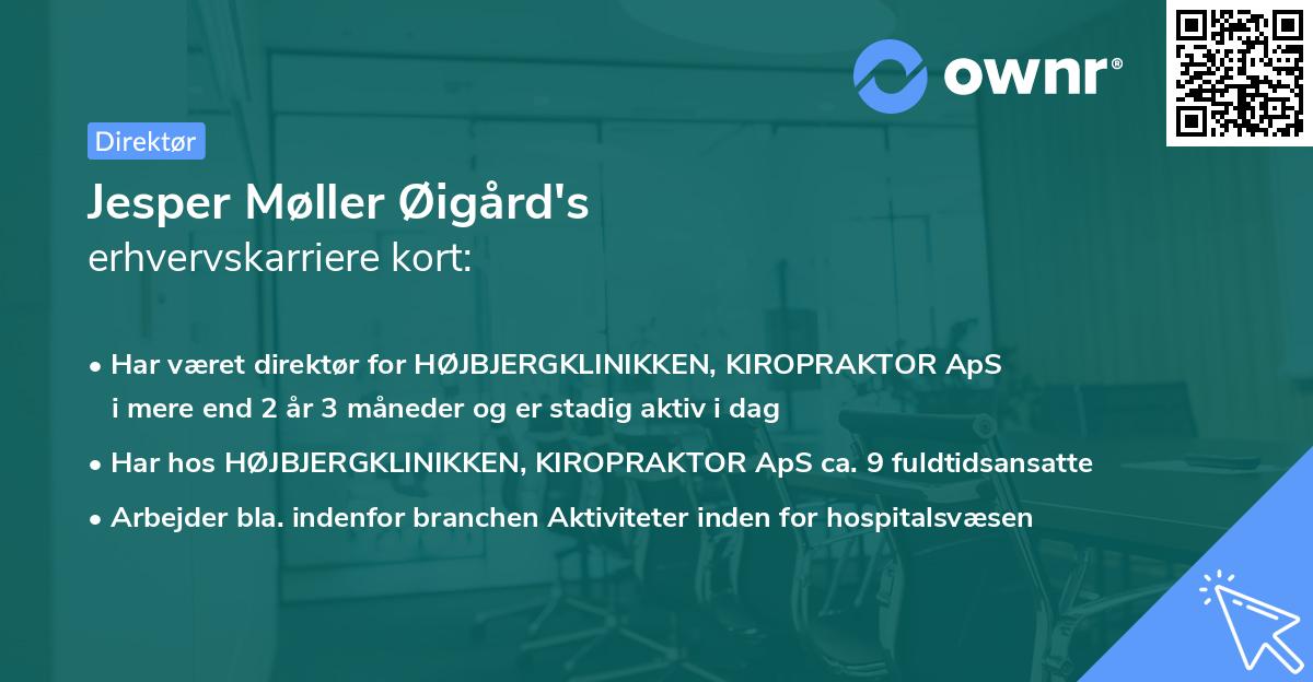 Jesper Møller Øigård's erhvervskarriere kort