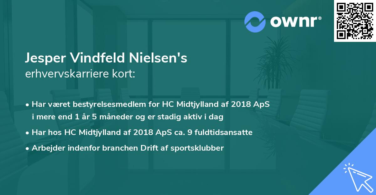 Jesper Vindfeld Nielsen's erhvervskarriere kort