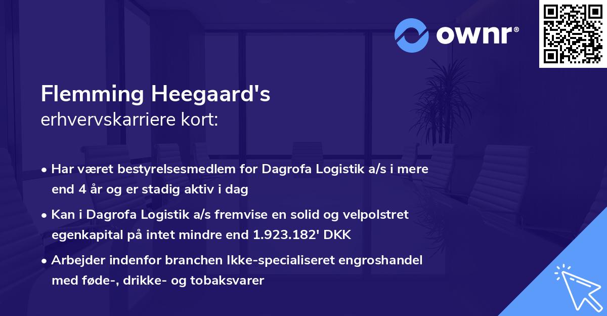Flemming Heegaard's erhvervskarriere kort