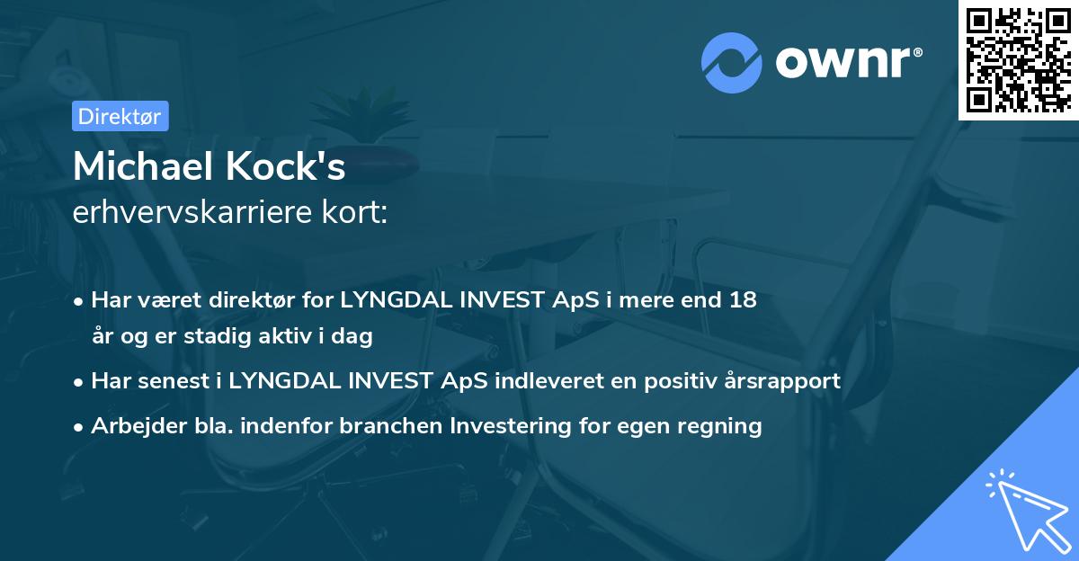 Michael Kock's erhvervskarriere kort